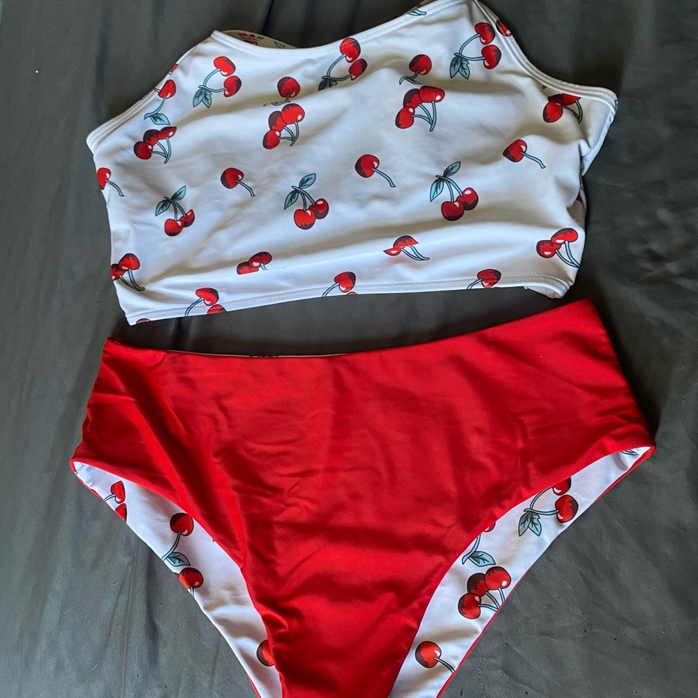 Zaful reversible cherry Bikini
